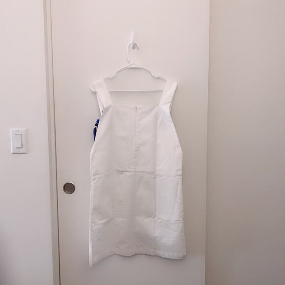 Women's White Oversized Strap Vest Dress (One Size) - Picture 3 of 5